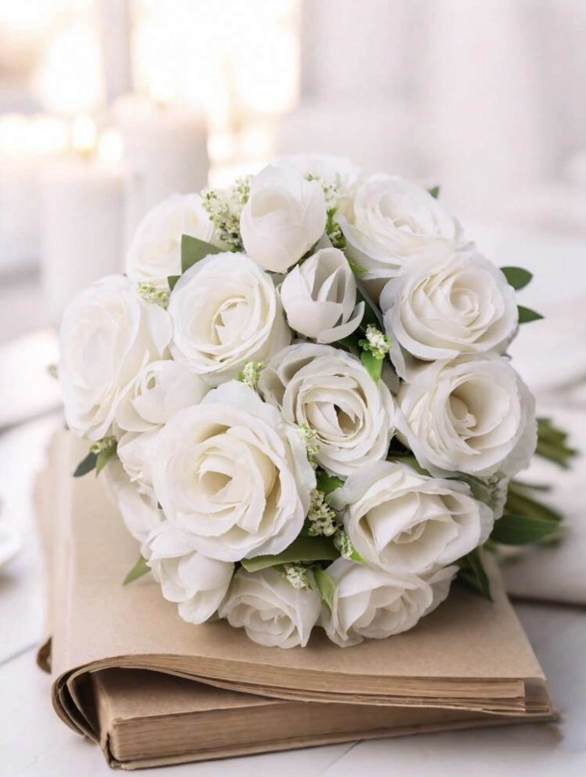 Bouquet De Fleurs Artificielles En Soie - Lot De 4 Roses/Pêchers, Tiges Souples 40cm - Déco Maison, Mariage, Centre De Table, Salon - Sans Entretien, Réaliste