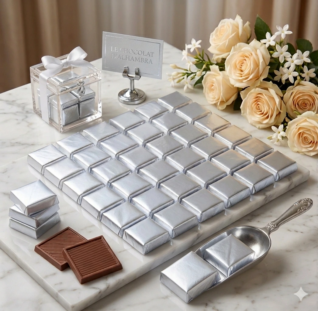 10 Carré de Chocolat Napolitain Argent