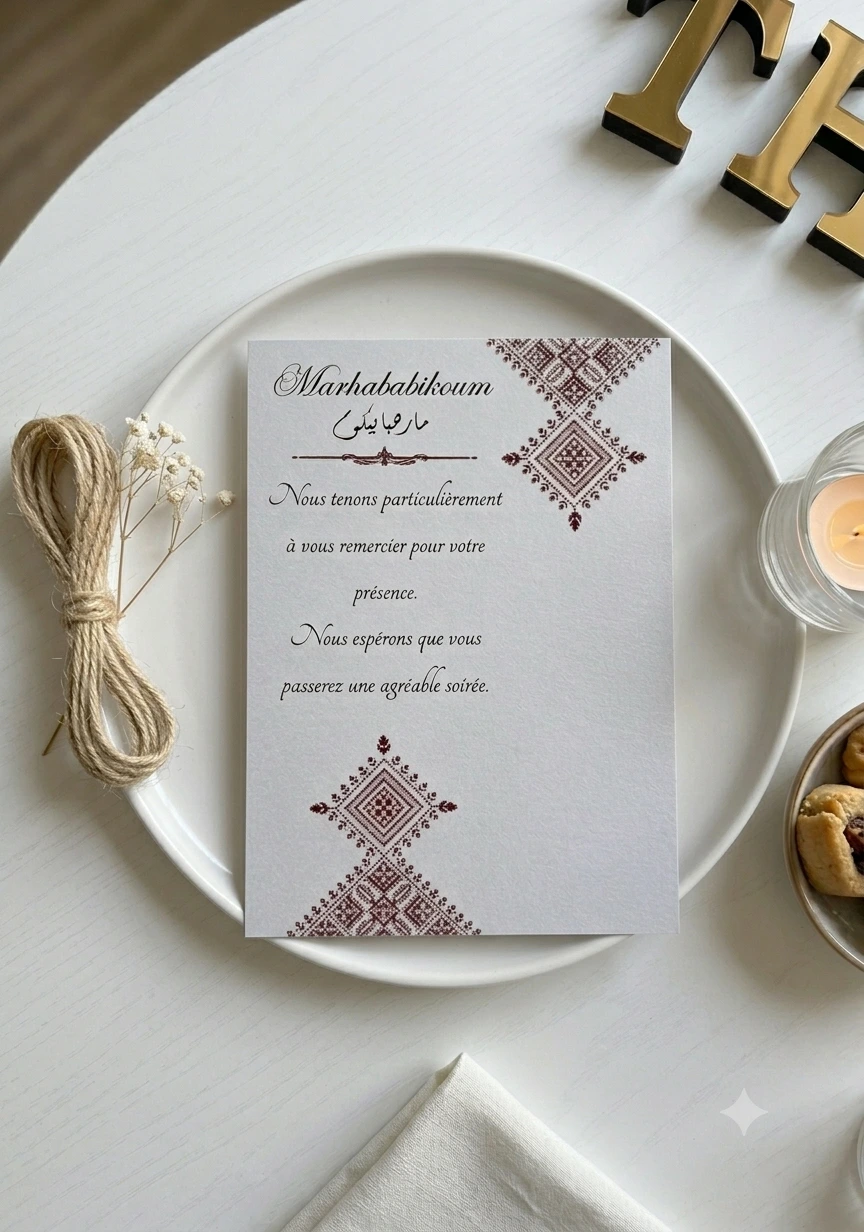 Carte Remerciement Marhababikoum