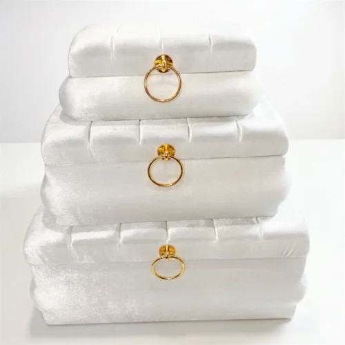 Coffret en Velours Blanc